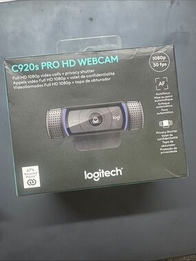 Logitech C920s Pro HD Webcam - Black with Blue Accents